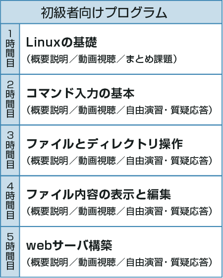 初級者向けプログラム